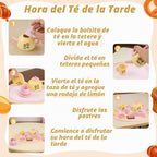 Juego de té de madera para fiestas de té para 3-5 niñas 4-6 6-8