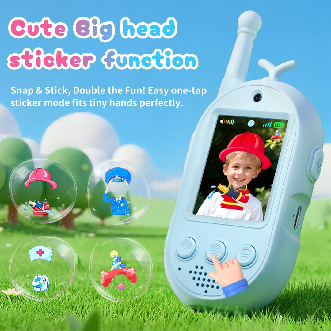 Walkie Talkies de video mejorados para niños, paquete de 2 unidades...