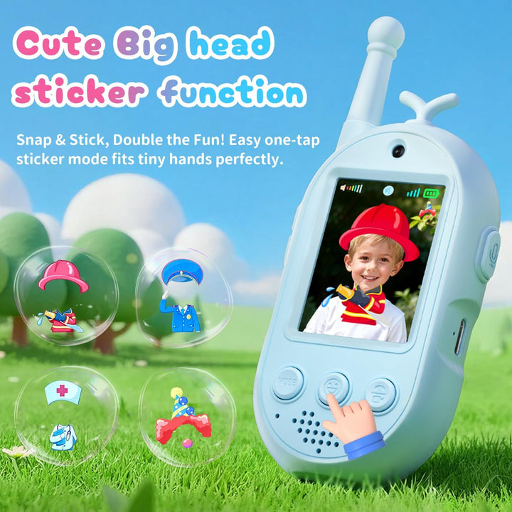 Walkie Talkies de video mejorados para niños, paquete de 2 unidades...