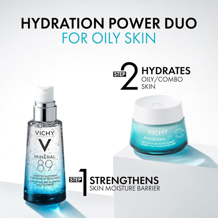 Vichy Mineral 89 Fragrance Free Cream, Moisture Boosting Cream with...