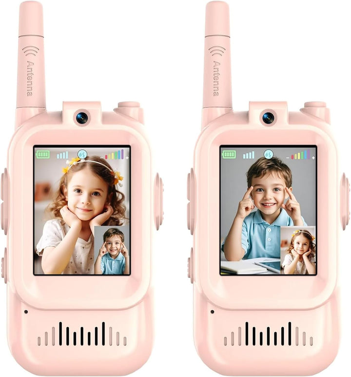 Walkie Talkies para niños, paquete de 2 walkie talkies de video con...