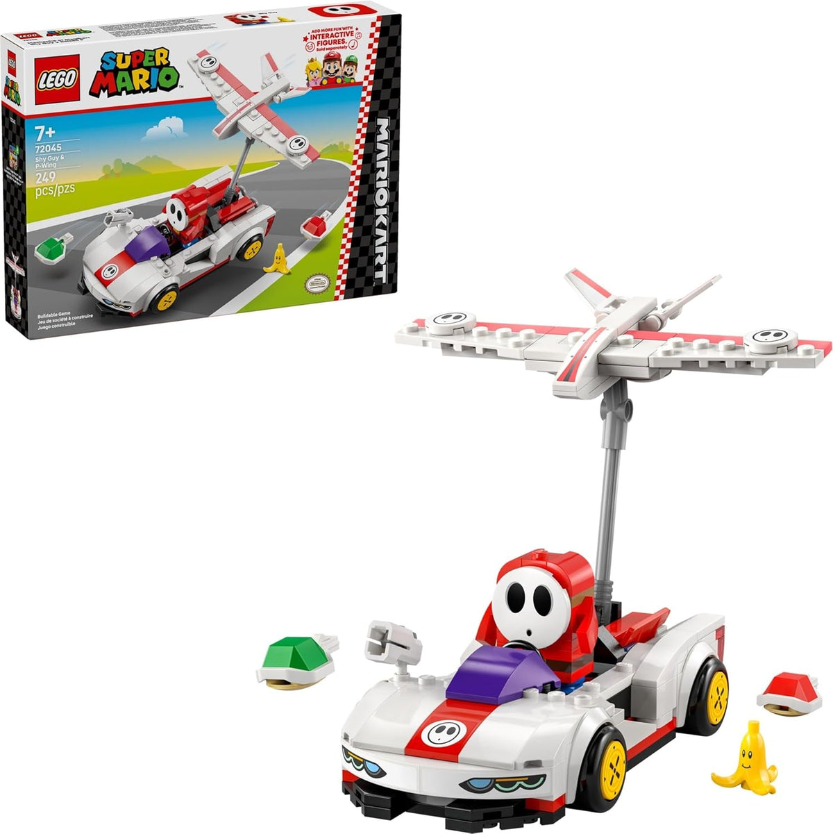 LEGO Super Mario Kart Shy Guy P-Wing - Juego de construcción de veh...