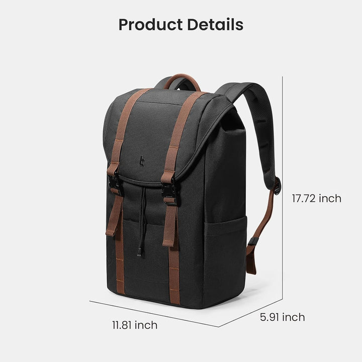 tomtoc 22L Mochila con solapa para portátil, ligera, resistente al...