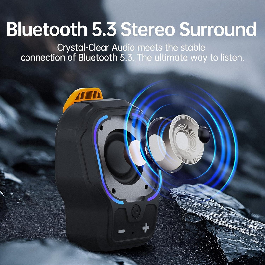 Altavoz Bluetooth portátil, altavoz inalámbrico portátil con clip m...