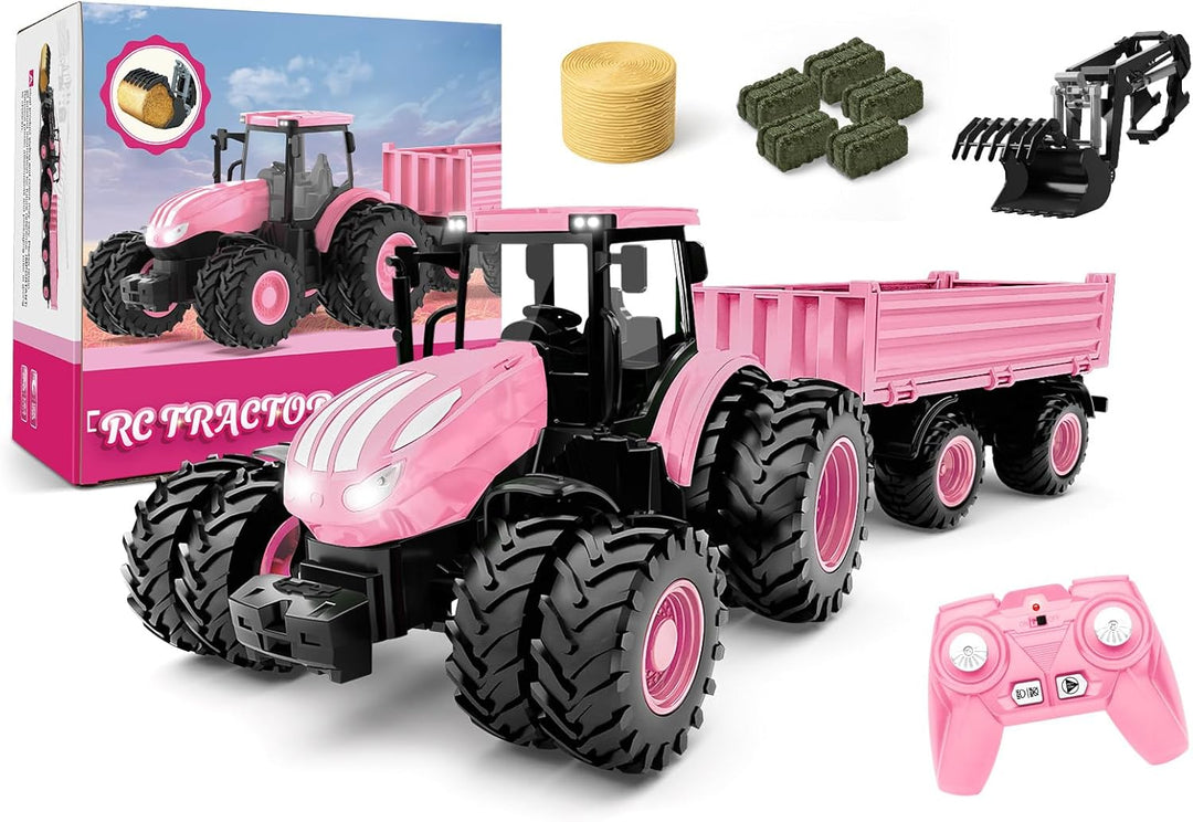 Tractor de juguete a control remoto [2026] Juego de tractor RC para...