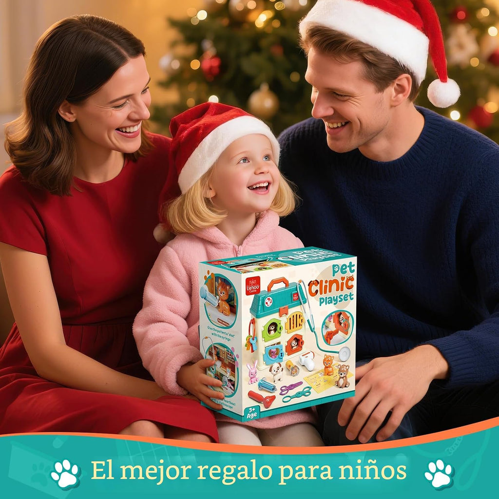 Lehoo Castle Critter Clinic con Key, Juguetes de Juego de Doctor para Niños de 3-5 años