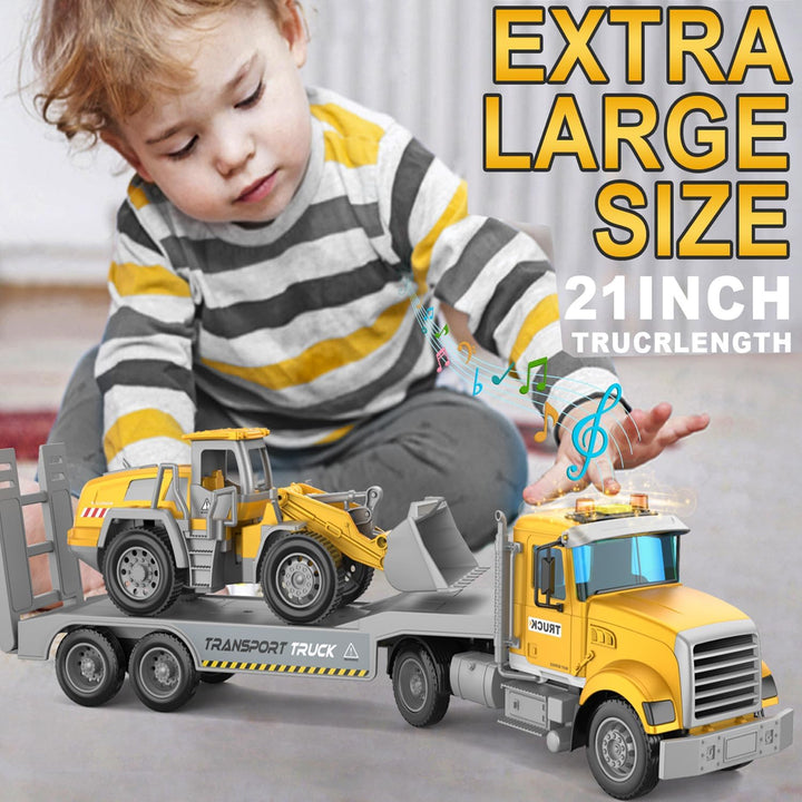 DOWELLIN Vehículo transportador de juguetes para niños, incluye aut...