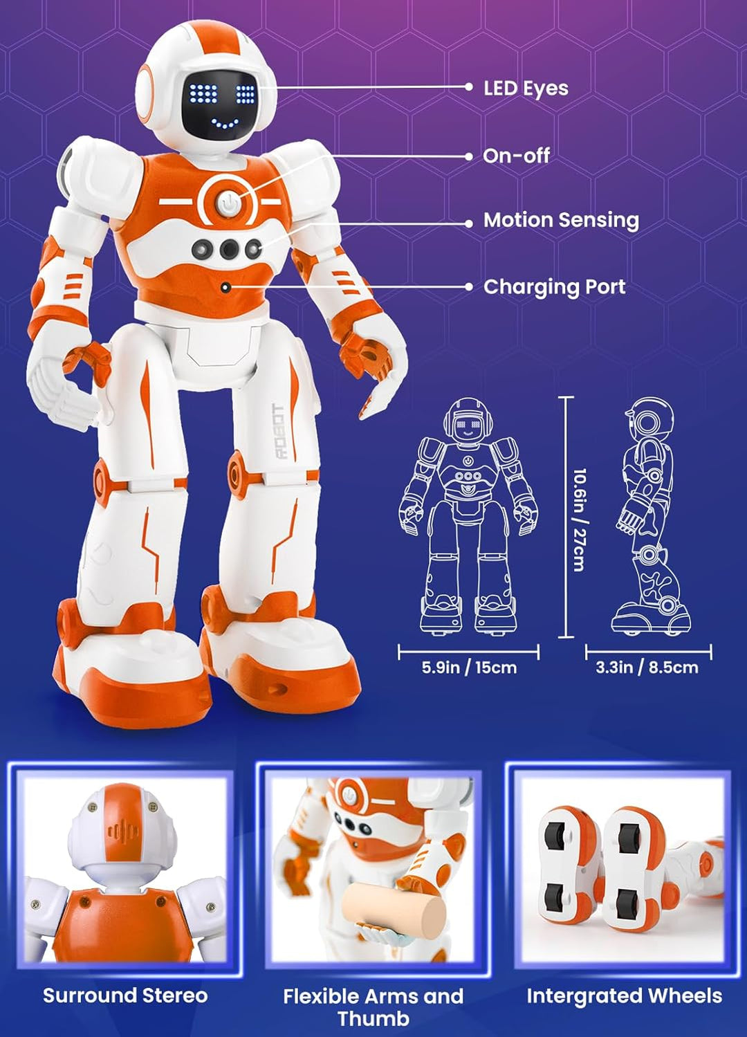 EduCuties Juguetes robot para niños, control remoto programable, ju...