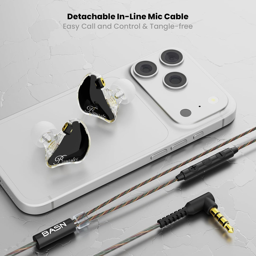 BASN Auriculares con monitor en el oído, auriculares IEM de triple...