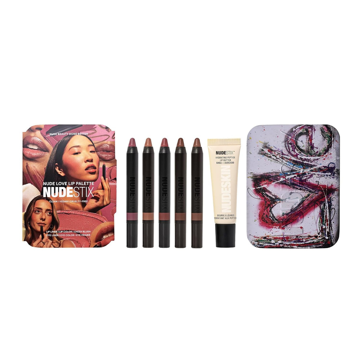 Nudestix Nude Love - Paleta de labios \u2013 Edición limitada de 6...