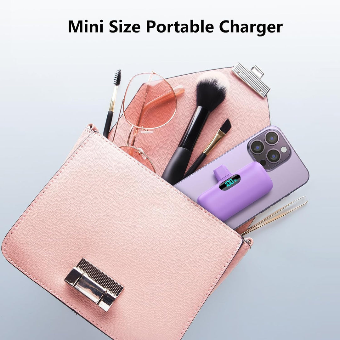 Mini Cargador Portátil USB C Power Bank, Paquete de Batería Mejorad...