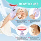 Masajeador Facial de Terapia de Luz Roja para Cara y Cuello, Vara de Escultura Facial con 7 Colores (Lila Claro)
