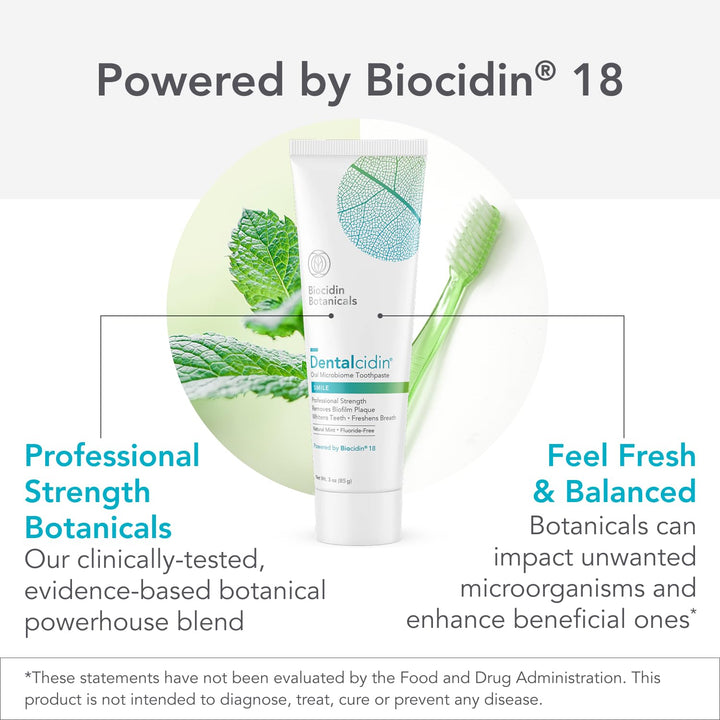 Biocidin Dentalcidin - Pasta de dientes blanqueadora sin flúor para...