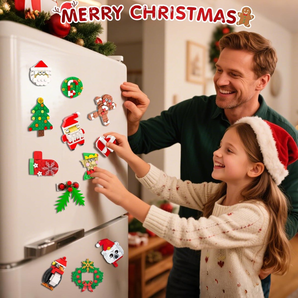 HOGOKIDS Calendario de Adviento adornos de Navidad juego