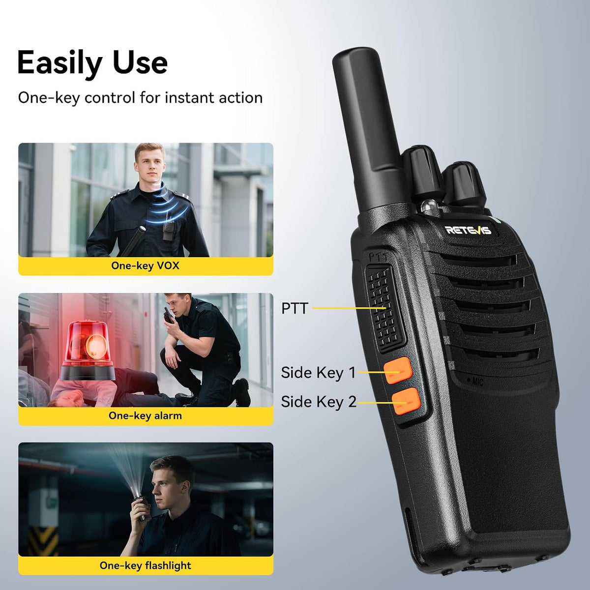Retevis H-777 Walkie Talkies Adultos, Radio de 2 vías con auriculares