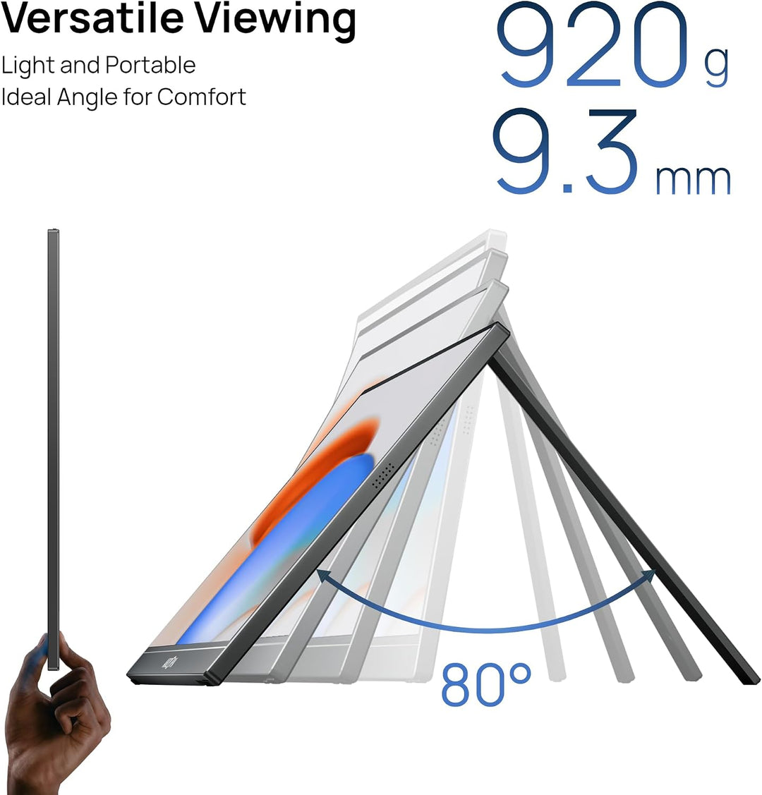 ARZOPA Monitor portátil de 17.3", 1080P FHD 103% sRGB IPS Monit...