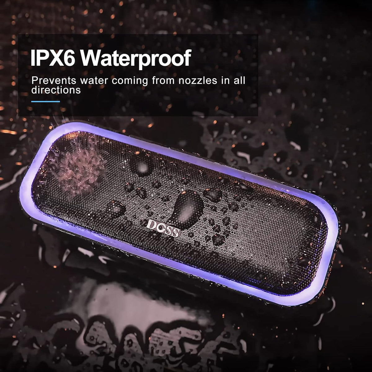 DOSS Bocina SoundBox Pro Bluetooth inalámbrica portátil con sonido...
