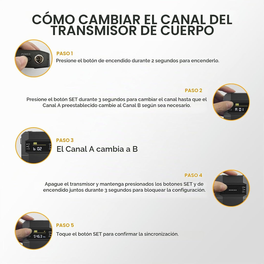 Phenyx Pro UHF Transmisor de cuerpo con conector XLR PWB-4200 | Con...