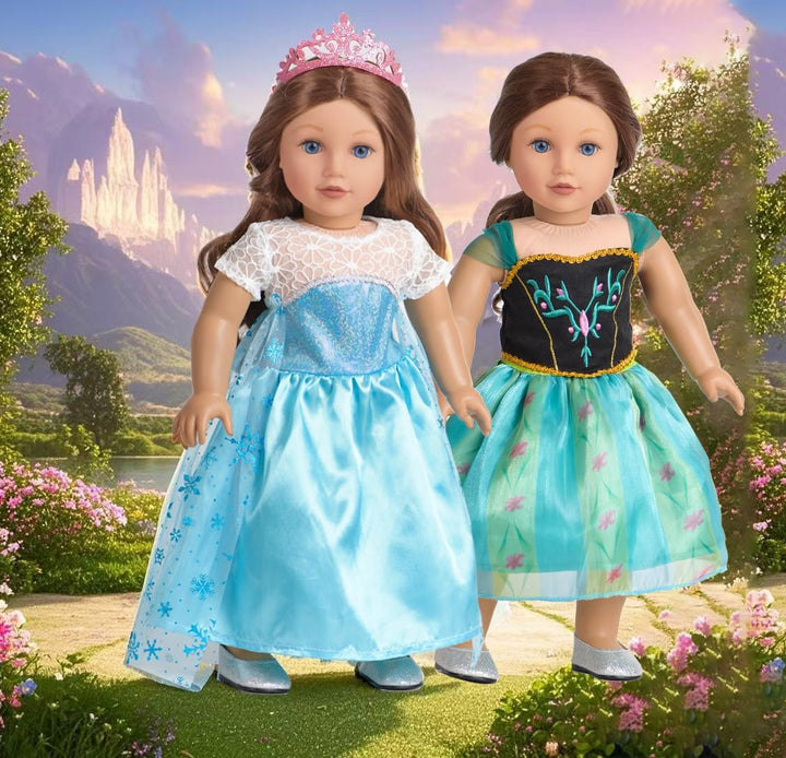 Sweet Dolly Ropa de muñeca de 18 pulgadas, 6 juegos de vestidos de...