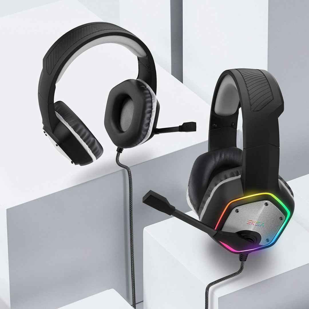 EKSA E1000 - Auriculares USB Gaming para PC, auriculares de computa...