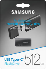 Samsung Unidad flash USB 3.2 Gen 1 de 512 GB tipo C, 400 MB\/s, mem...