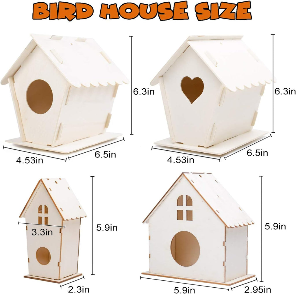 hapray Kit de manualidades de casa de pájaros, casa de pájaros de bricolaje