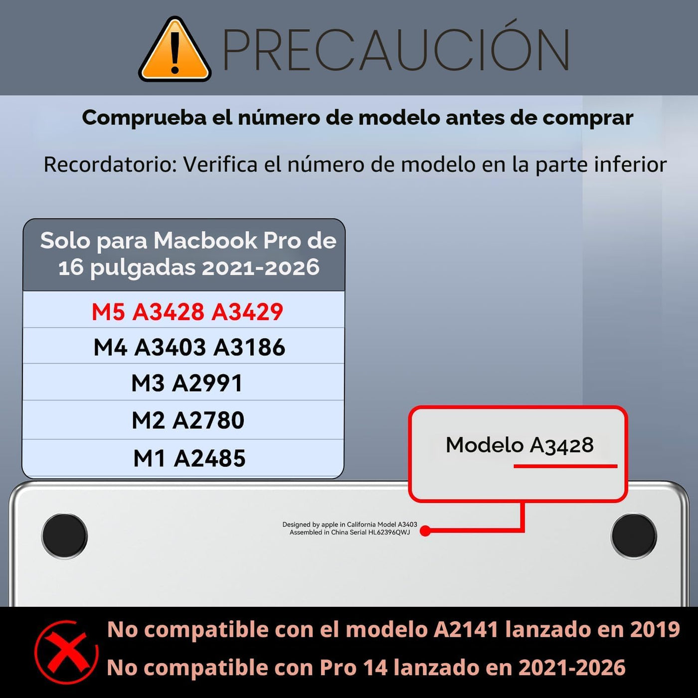 BlueSwan Funda rígida antigrietas para MacBook Pro de 16 pulgadas,...