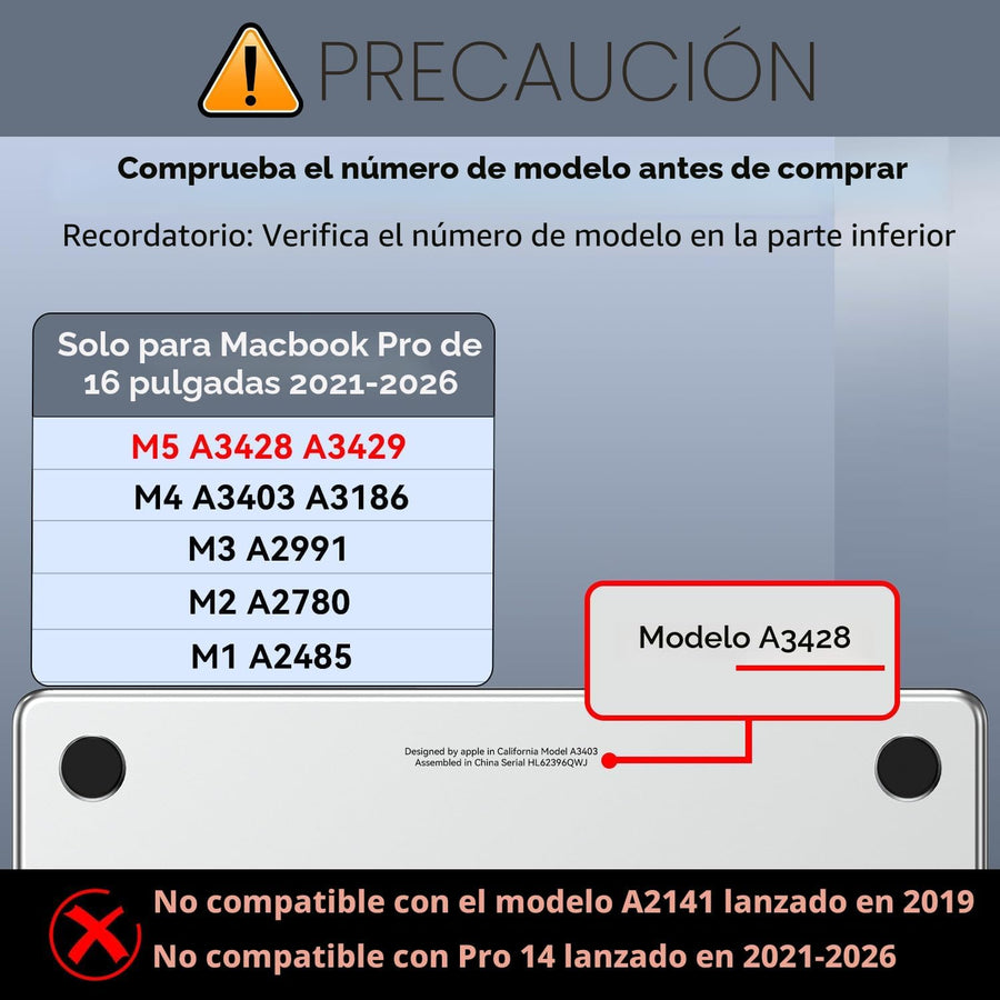 BlueSwan Funda antigrietas para MacBook Pro de 16 pulgadas M5-M1 Pr...
