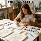 Kit de pintura y sorbo en casa para adultos, kits de noche de manualidades