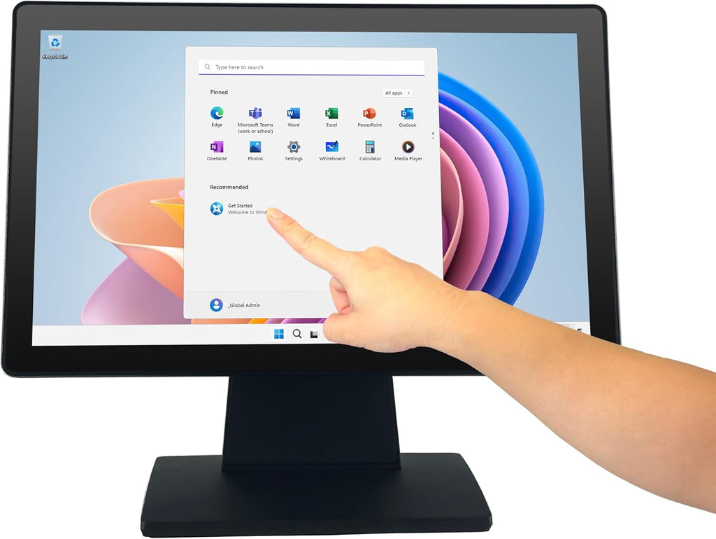 ANGEL POS Grado comercial 17.3 pulgadas 1920 x 1080 FHD pantalla táctil POS Monitor, 10 puntos táctil HDMI VGA, pantalla impermeable a prueba de polvo, industrial, oficina, venta al por menor, gimnasio, almacén