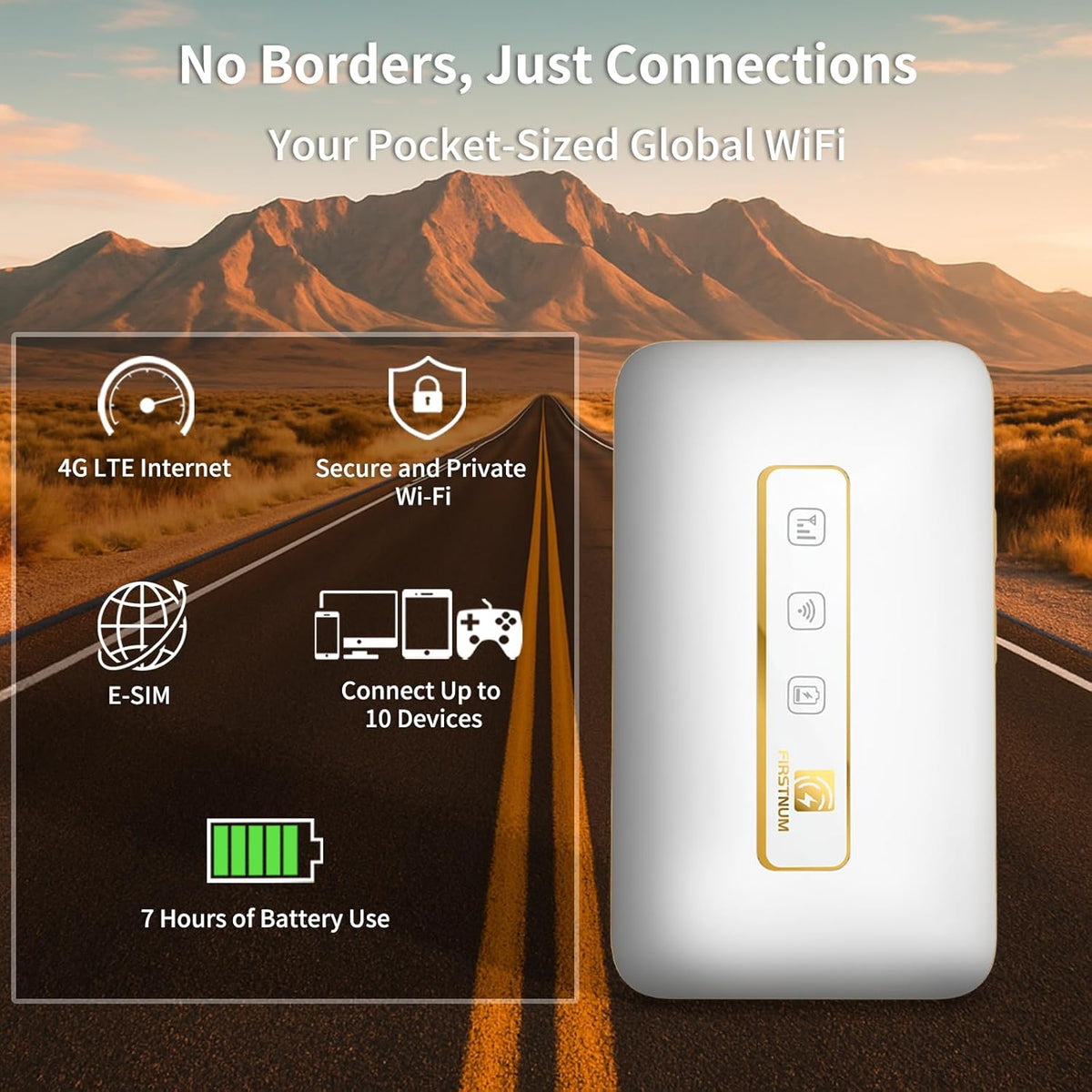 FIRSTNUM Hotspot móvil M5 punto de acceso WiFi portátil