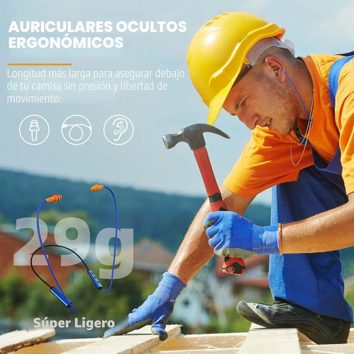 Cuzabe Tapones para los Oídos Auriculares Bluetooth para el Trabajo...