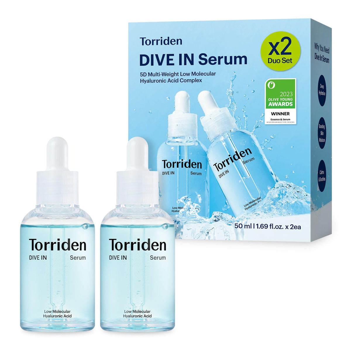 Torriden Suero de ácido hialurónico DIVE IN de 1.7 fl oz (1.69 onza...