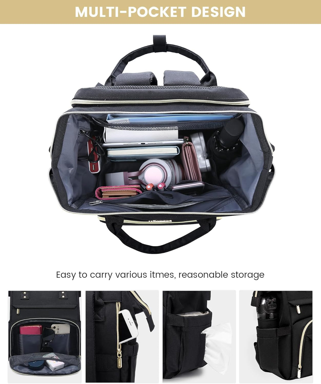 LOVEVOOK Mochila para laptop para mujer, viaje con compartimento, r...