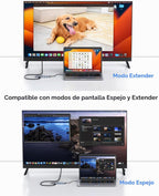 LENTION Hub USB-C con HDMI 4K, 3 USB 3.0, lector de tarjetas SD/Micro SD 3.0, compatible con MacBook Pro/Air, Mac Air/Surface, Chromebook, iPhone 15 o más, adaptador de controlador estable (gris