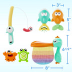 iPlay, iLearn Juguete de baño de pesca para bebés, juego magnético de la