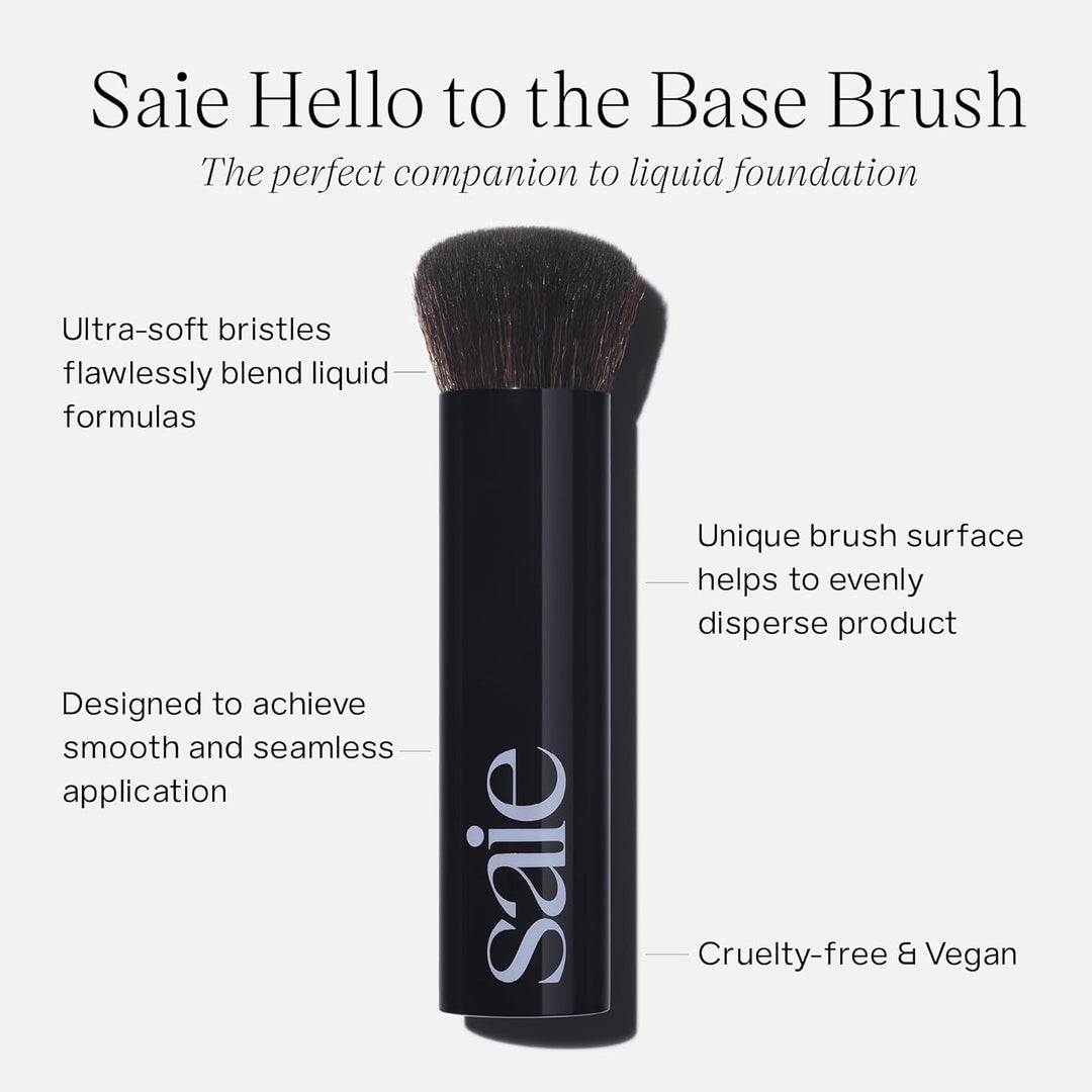 Saie Brocha base para maquillaje líquido, brocha de maquillaje ultr...