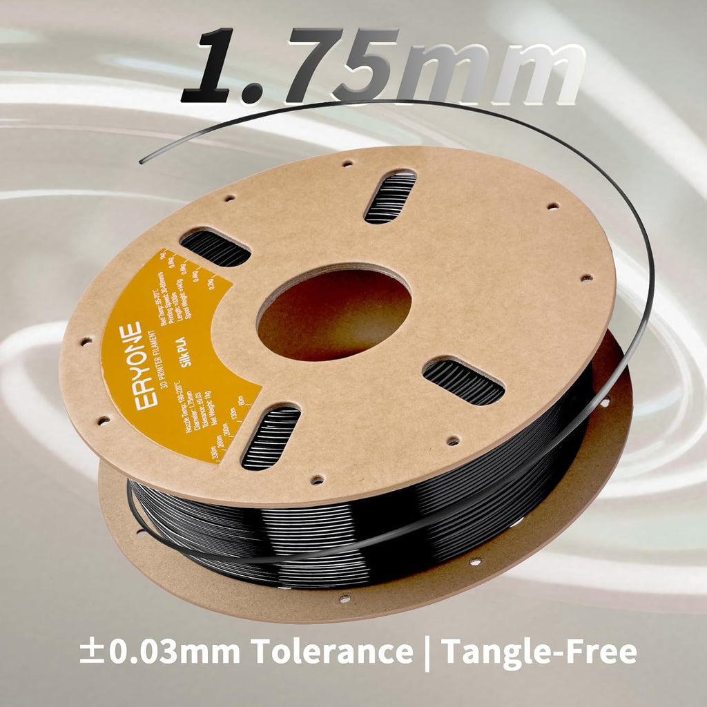 ERYONE Filamento PLA de seda para impresora 3D de 0.069 in +\/- 0.0...