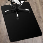 Lámpara Kuyal Tapete rectangular para silla de piso de madera dura, 36 x 48 pulgadas, tapete protector de madera/azulejos para oficina y hogar, color negro