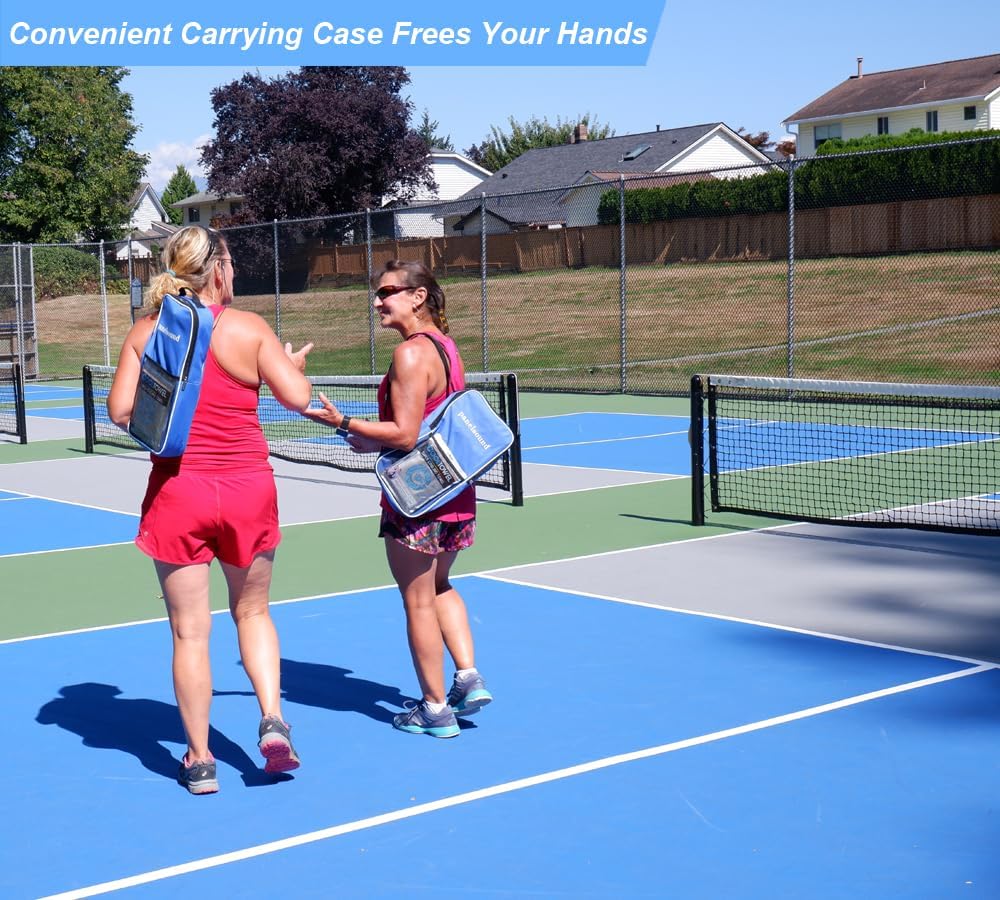 Set de 2 o 4 Palas de Pickleball Aprobadas por USAPA, Rackets de Fibra de Vidrio para Pickleball, incluye 4 Pelotas de Exterior y 1 Estuche de Transporte