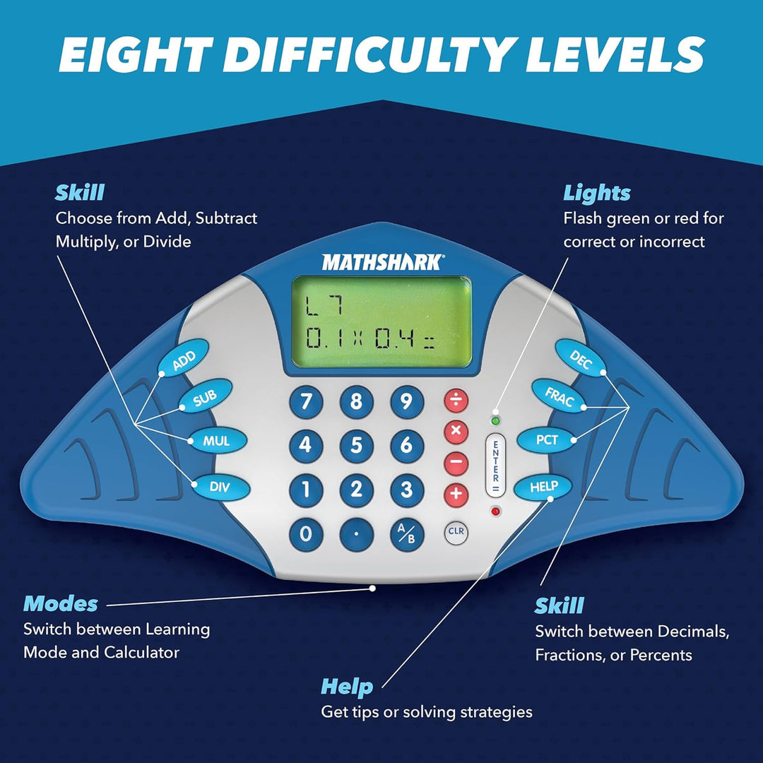 Educational Insights MathShark - Juegos electrónicos de matemáticas...