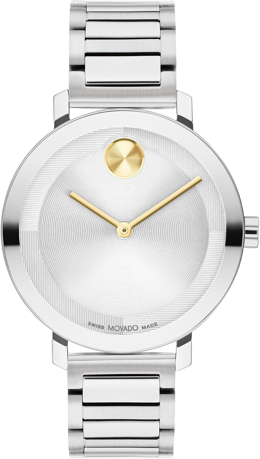 Reloj Movado Bold Evolution 2.0 para Mujer - Movimiento de Cuarzo Suizo, Pulsera de eslabones en Acero Inoxidable - Resistencia al Agua 3 ATM - Reloj de Moda de Lujo para Ella - 34 mm