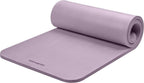 Retrospec Solana - Tapete de yoga de 1 pulgada de grosor con correa de nailon, unisex, antideslizante, para yoga, pilates, estiramiento, ejercicios en el suelo y entrenamiento físico