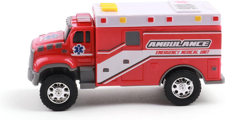 Mighty Fleet Toughest Minis - Juguete de ambulancia de