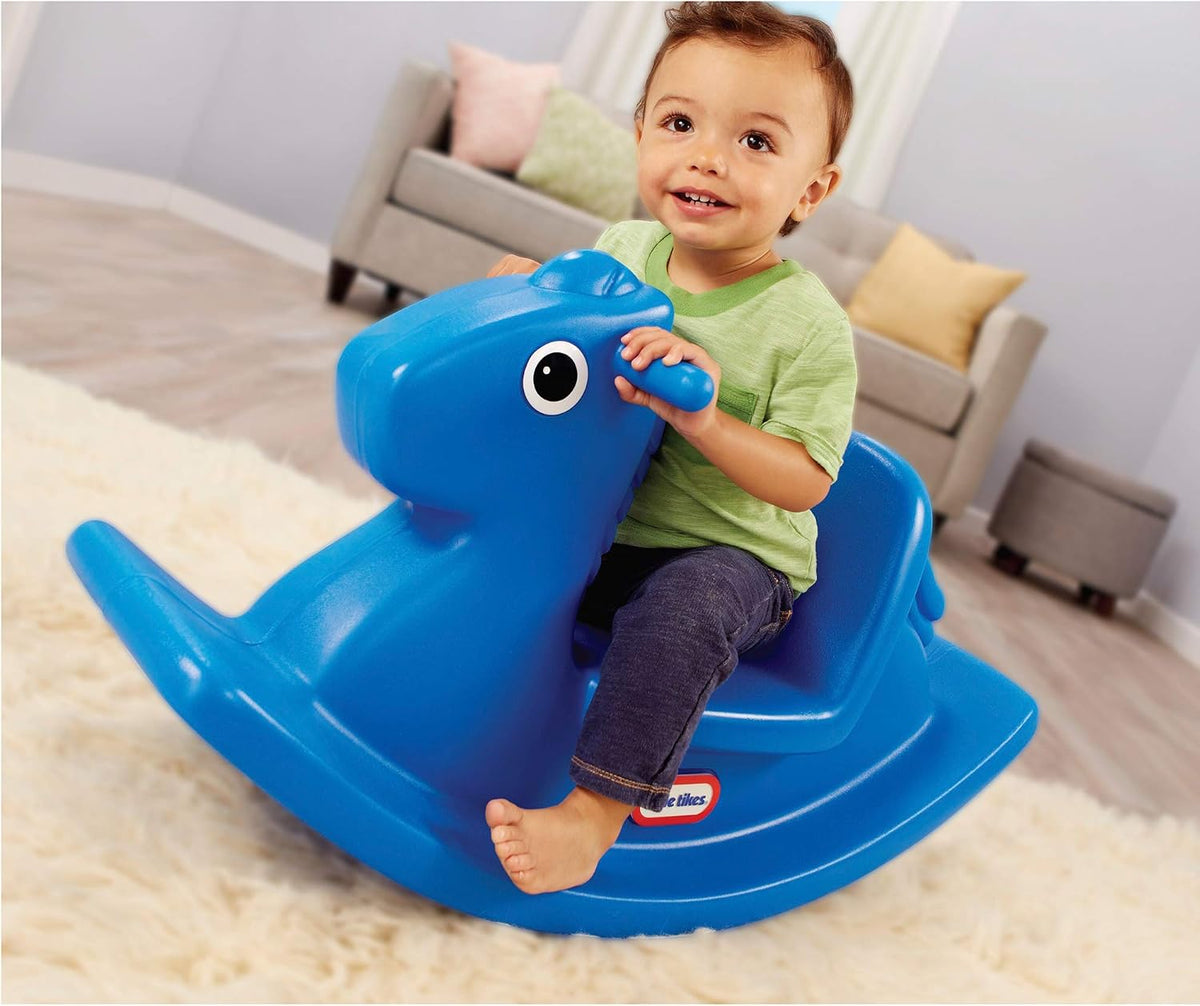 Little Tikes Caballo balancín, color azul.