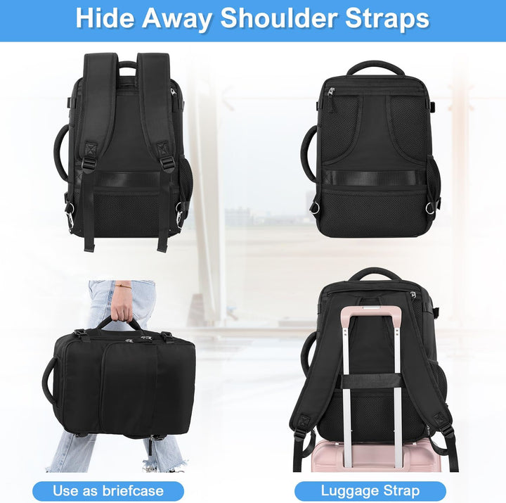 Mochila de Viaje Sinaliy, Negro, X-Grande