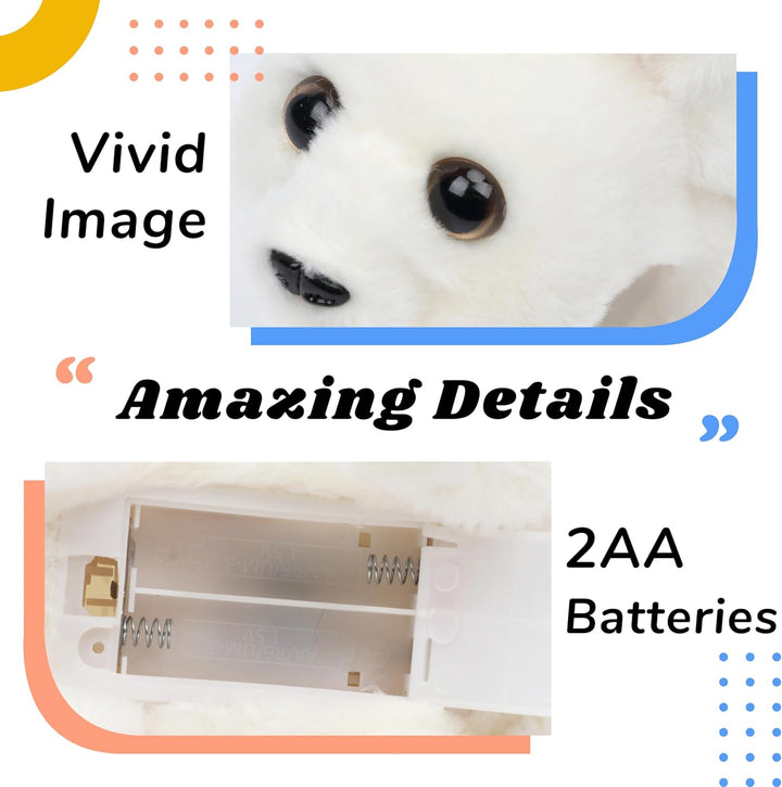 Hopearl - Juguete electrónico interactivo de peluche, mascota con s...