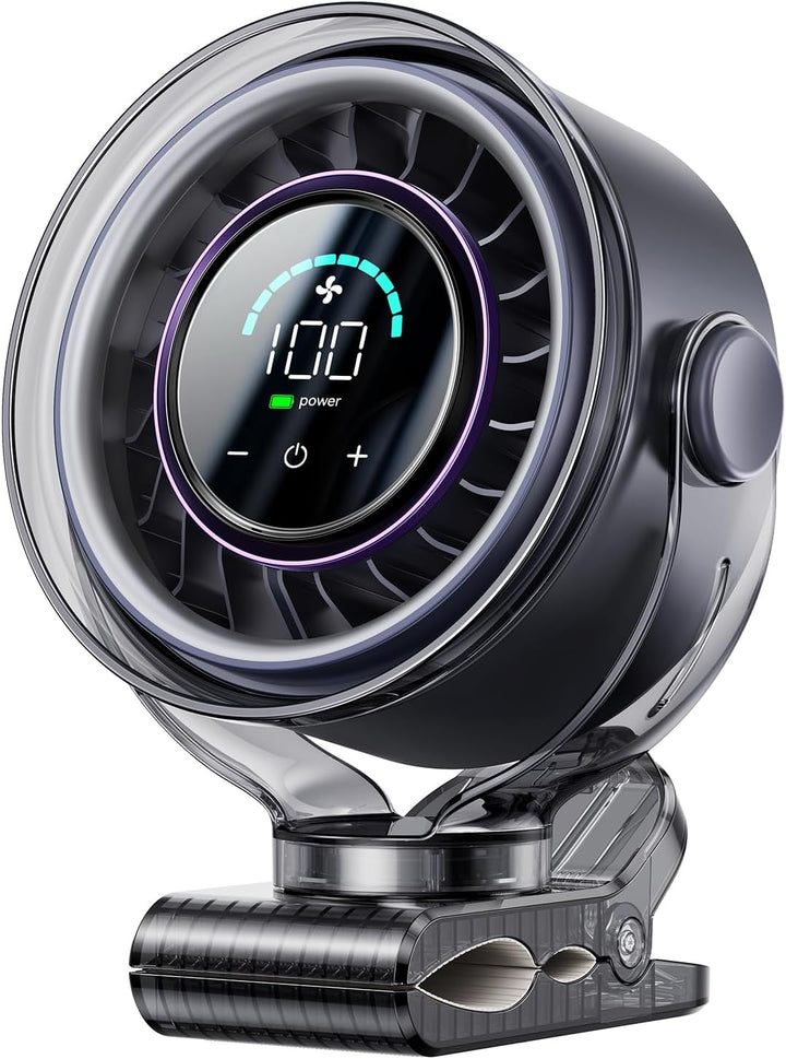 OpenBay Ventilador de clip, ventilador USB recargable con abrazader...
