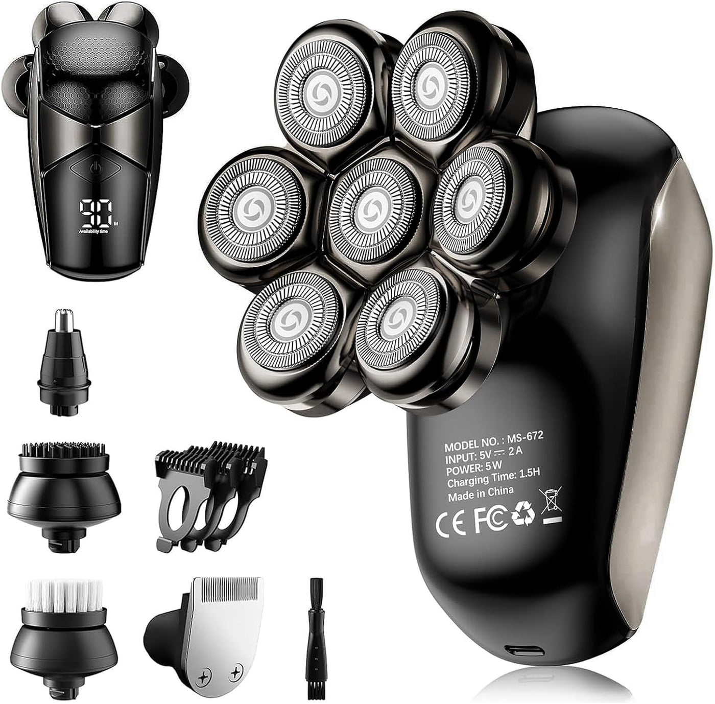SHPAVVER Afeitadoras de cabeza para hombres calvos: maquinilla de a...