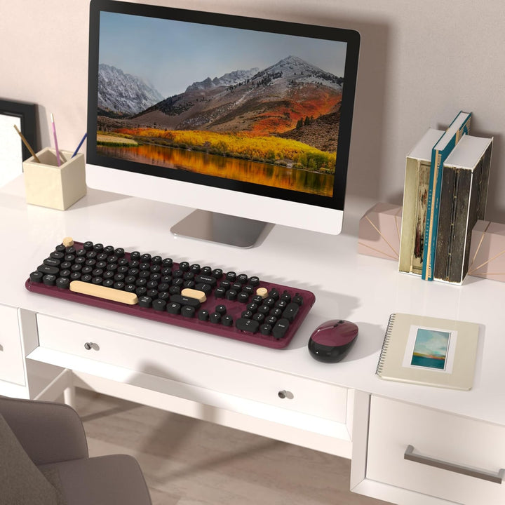 Combos de teclados de computadora inalámbricos y mouse, COVEVA tecl...